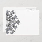 銀スノーフレーク ポストカード (正面/裏面)