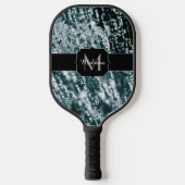 銀スパークルス凍っていアイバブルMonogram ピックルボールラケット (正面)