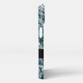 銀スパークルス凍っていアイバブルMonogram iPhoneケース (右側面)