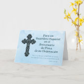 銀スペインの第25回叙勲記念司祭 カード (黄色い花)