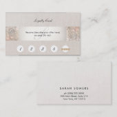 銀セックモダンシンモノグラム顧客ロイヤリティ ロイヤリティカード (正面/裏面)