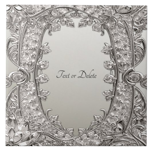 銀セラミッ華美クモダンタイル タイル (正面)