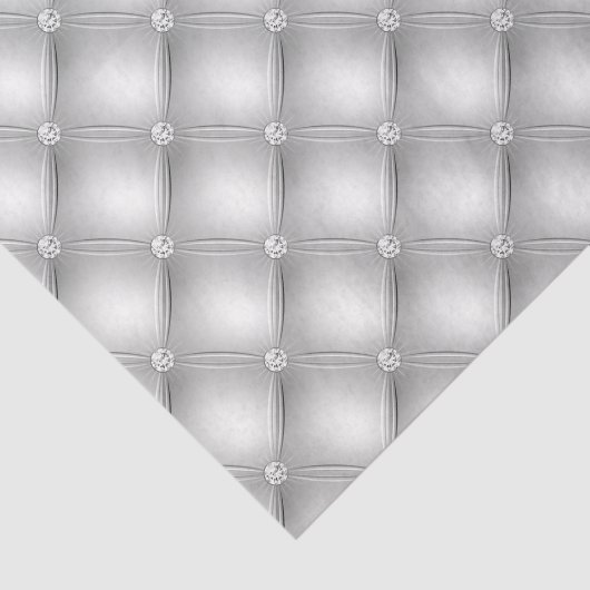 銀タフテフェイクッドダイヤモンドスタッズレザー 薄葉紙 (詳細)