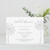 銀タンポポフローラブライダルシャワー招待状 招待状 (スタンド正面)