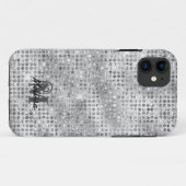銀ダイヤエレガントモンド模様モノグラム Case-Mate iPhoneケース (裏面(横))