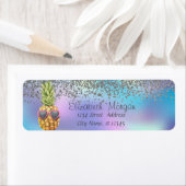 銀ダイヤスタイリッシュズパイナップルホログラフィック ラベル (インサイチュ)