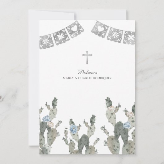 銀ダスティブルーメキシカンサボティゾ 招待状 (裏面)