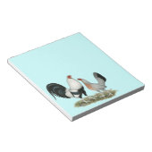 銀ダックウィング型鳥類 ノートパッド (アングル)