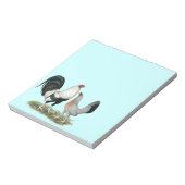 銀ダックウィング型鳥類 ノートパッド (回転)