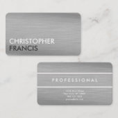 銀チタン金パーソナライズされた属名刺 名刺 (正面/裏面)