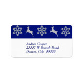 銀トナカイ雪縁ど片 ラベル (正面)