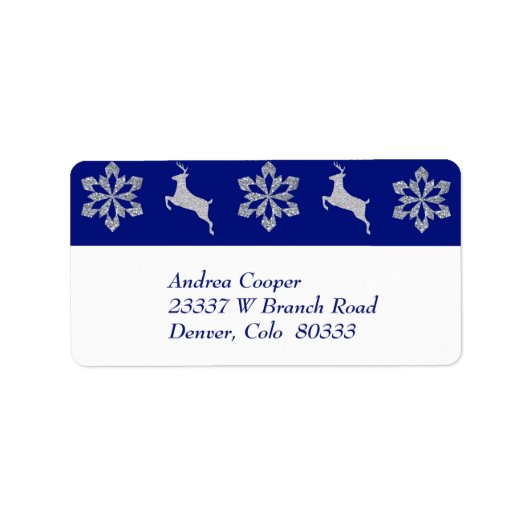銀トナカイ雪縁ど片 ラベル (正面)