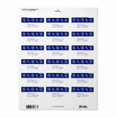 銀トナカイ雪縁ど片 ラベル (フルシート)