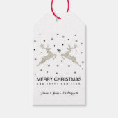 銀トナカイ ギフトタグ (正面)