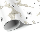 銀トナカイ ラッピングペーパー (ロールコーナー)