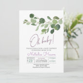 銀ドルツリーのベビーシャワー 招待状 (スタンド正面)