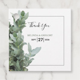 銀ドルユーカリ結婚の贈り物 フェイバータグ