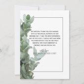 銀ドルユーカリ結婚スサンキューカード サンキューカード (正面)