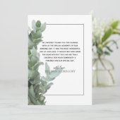 銀ドルユーカリ結婚スサンキューカード サンキューカード (スタンド正面)