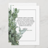 銀ドルユーカリ結婚スサンキューカード サンキューカード (正面/裏面)