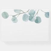 銀ドル結婚ユーカリ ゲストブック (裏面)