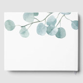 銀ドル結婚ユーカリ ゲストブック (裏面)