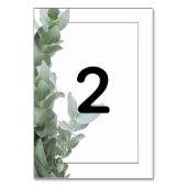 銀ドル結婚ユーカリ テーブルナンバー (裏面)