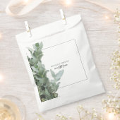 銀ドル結婚ユーカリ フェイバーバッグ (クリップ留めされた状態)