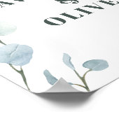 銀ドル結婚ユーカリ ポスター (角)