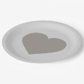 銀ハートプレート ペーパープレート (アングル)