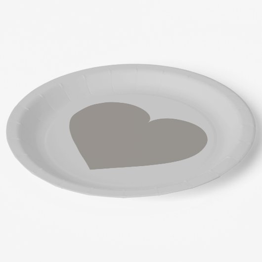 銀ハートプレート ペーパープレート (アングル)