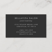 銀ハート美容師サロン 名刺 (裏面)