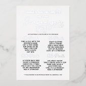 銀バチェロレッテスカベンジャー狩りゲームおもしろい 箔招待状 (正面)