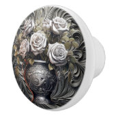 銀バラの銀セラミック引き抜き セラミックノブ (右)