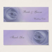 銀バラ結婚式の引き出物ラベル (正面&裏面)