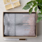 銀バラ金ゴールドグリッタードリップ赤面エレガントボウ 薄葉紙 (ギフト)