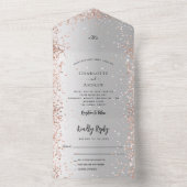 銀バラ金ゴールドモノグラム結婚ズ オールインワン招待状 (内側)