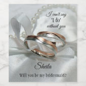 銀バラ金ゴールドリングや輪結婚ズワインラベル ワインラベル (シングルラベル)