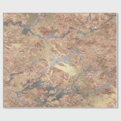 銀バラ金ゴールド抽象芸術溶融面取り金ゴールド ラッピングペーパー (フラット)