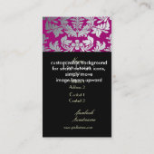 銀バロフェイクーク・ダマスク紫/黒 名刺 (裏面)