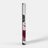 銀バーガンディーの花の名前 iPhoneケース (右側面)