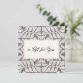 銀パタエレガントーン文字ギフト証明書 (スタンド正面)