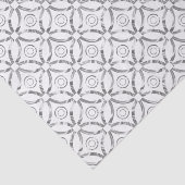 銀パタフェイクーンモダンの白い背景 薄葉紙 (詳細)