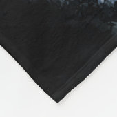 銀パーソナライズされたと黒のフローラガラス曼荼羅 フリースブランケット (角)