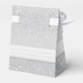 銀パーソナライズされたエレガントの輝く愛用ボックス フェイバーボックス (裏面サイド)