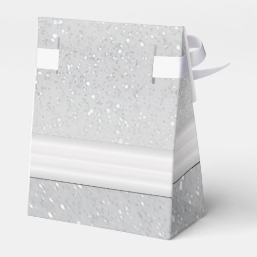 銀パーソナライズされたエレガントの輝く愛用ボックス フェイバーボックス (裏面サイド)