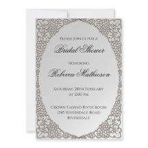 銀パーソナライズされたエレガントブライダルシャワー