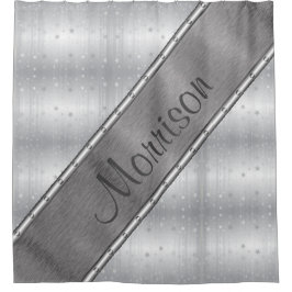 銀パーソナライズされた灰色メタリックシャワーカーテン シャワーカーテン