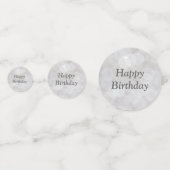 銀パーソナライズされた灰色60歳の誕生日 コンフェッティ (裏面)