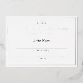 銀パーソナライズされた箔証明書の真正性 箔招待状